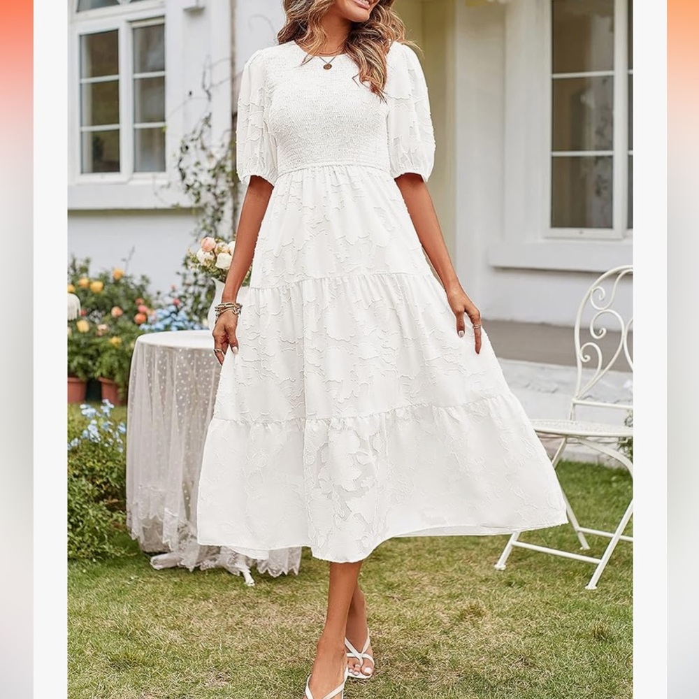 White maxi dress